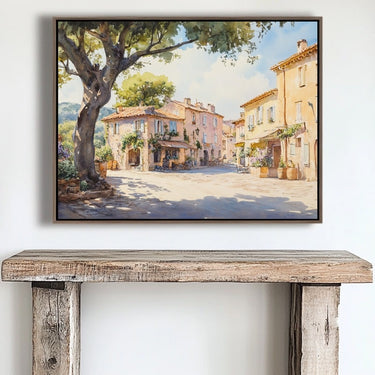 Village Scenery Watercolor Painting